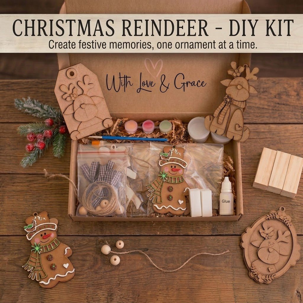 Deer Ornament Bundle - DIY Kit (Set of 4)