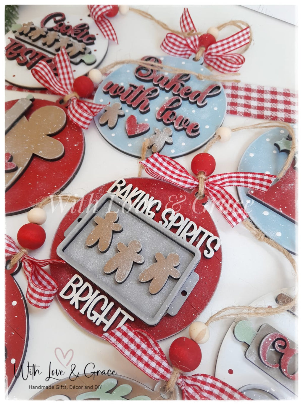 Christmas Baking Ornament Bundle - Painted (Set of 9)