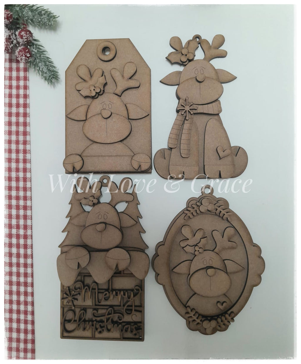 Deer Ornament Bundle - DIY Kit (Set of 4)