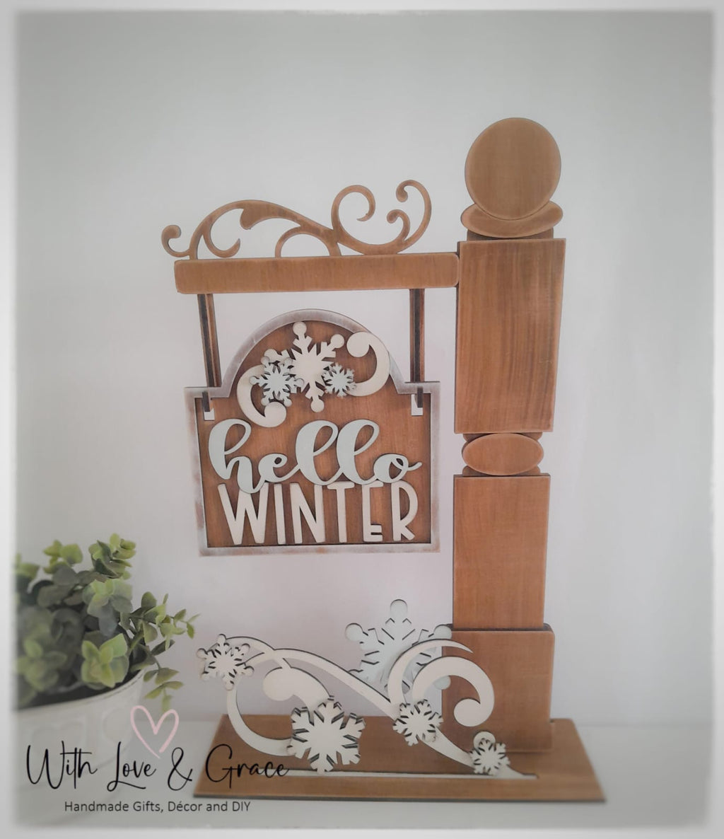 Vintage Signpost Tabletop Display Stand