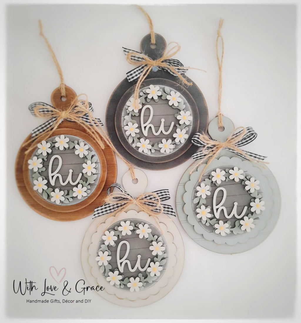 Interchangeable Round Single - Daisies