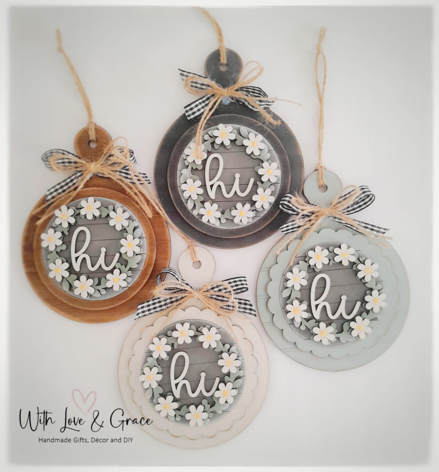 Interchangeable Round Single - Daisies