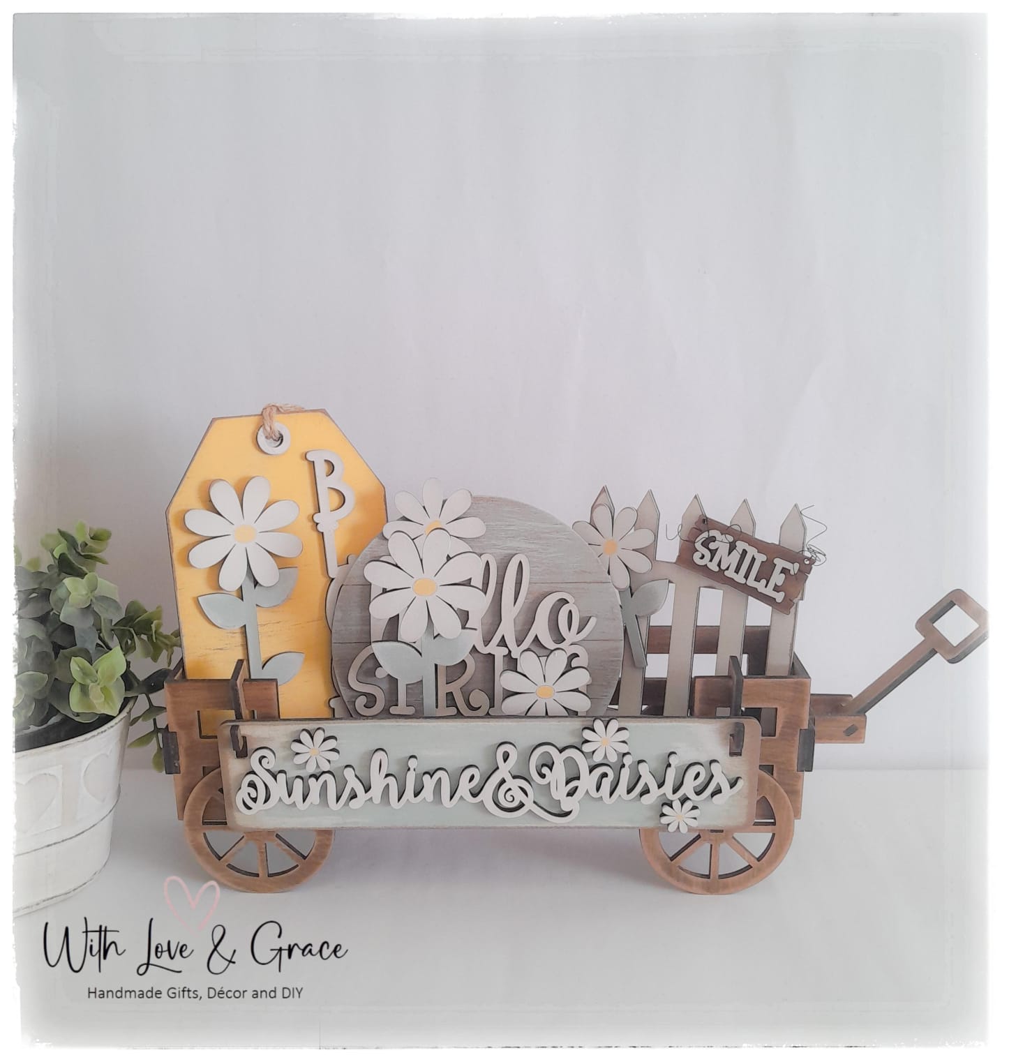 Daisy Décor Set for Interchangeable Farmhouse Wagon