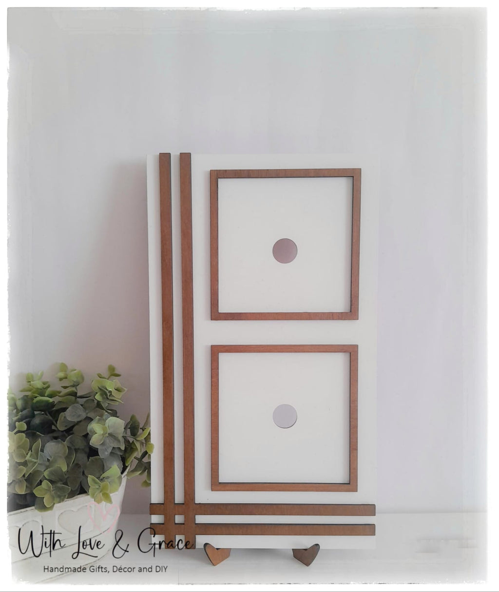 Decorative Frame (Double) with Easel Stand (10.8cm insert)