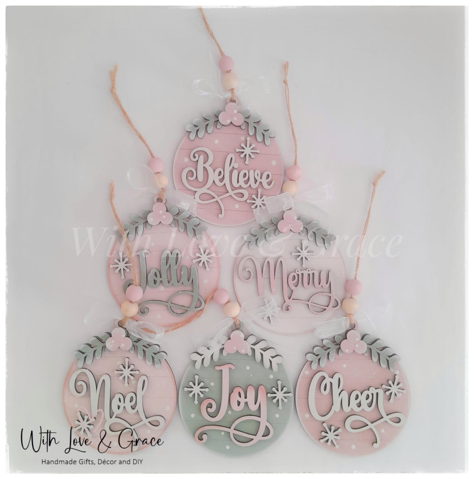 Classic Christmas Ornament Bundle - DIY Kit (Set of 6)