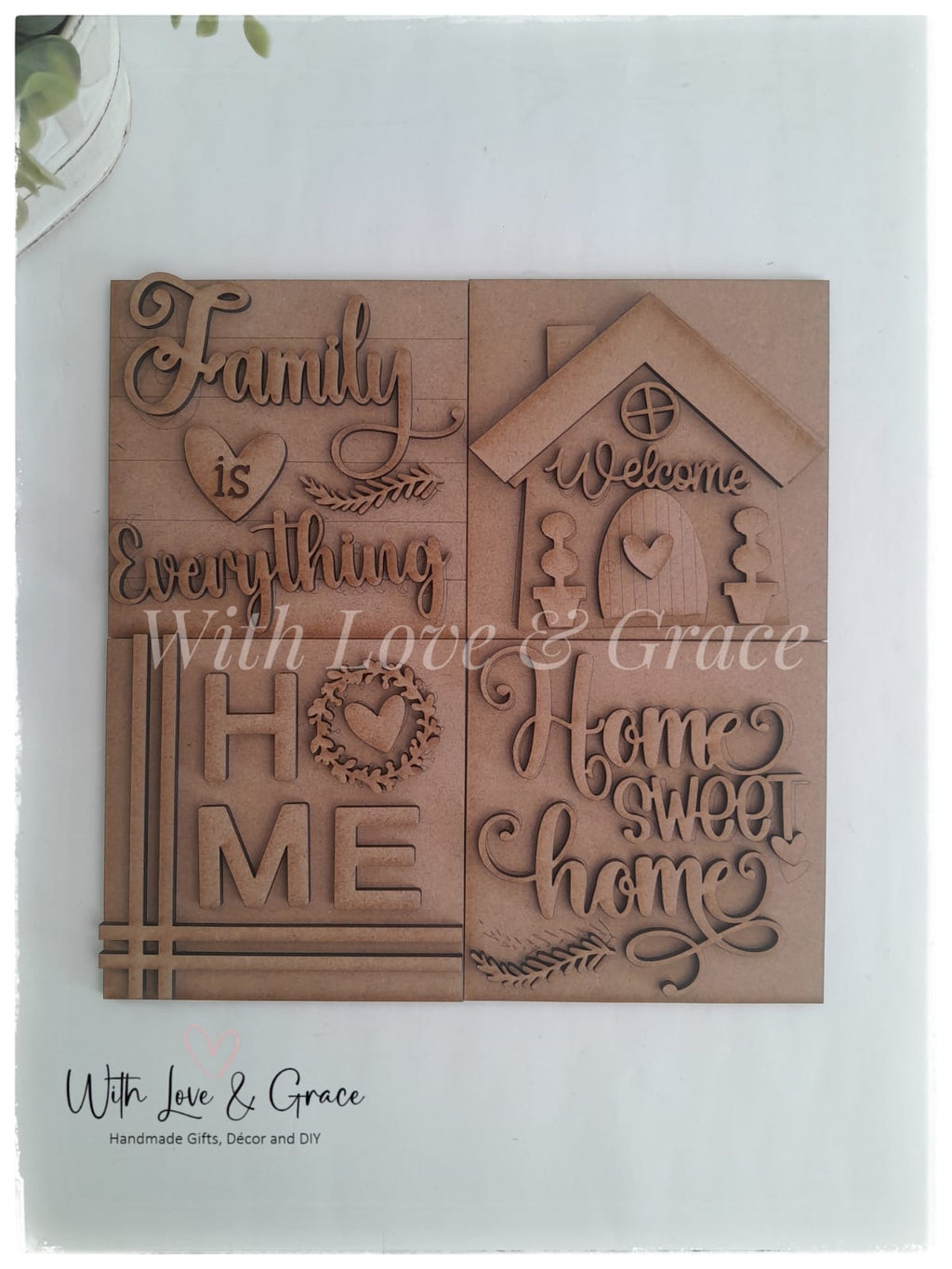 Family is Everything 10.8cm Square Bundle Set - DIY Kit (Set of 4)