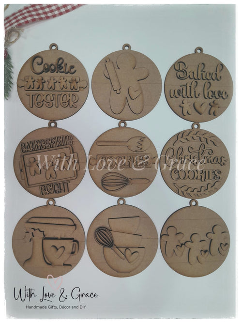Christmas Baking Ornament Bundle - DIY Kit (Set of 9)