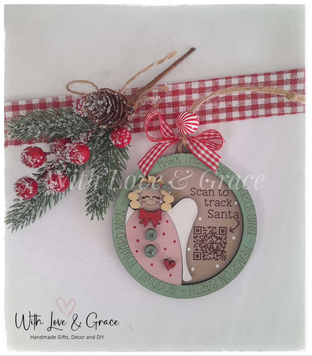 Santa Tracker Ornament - Angel