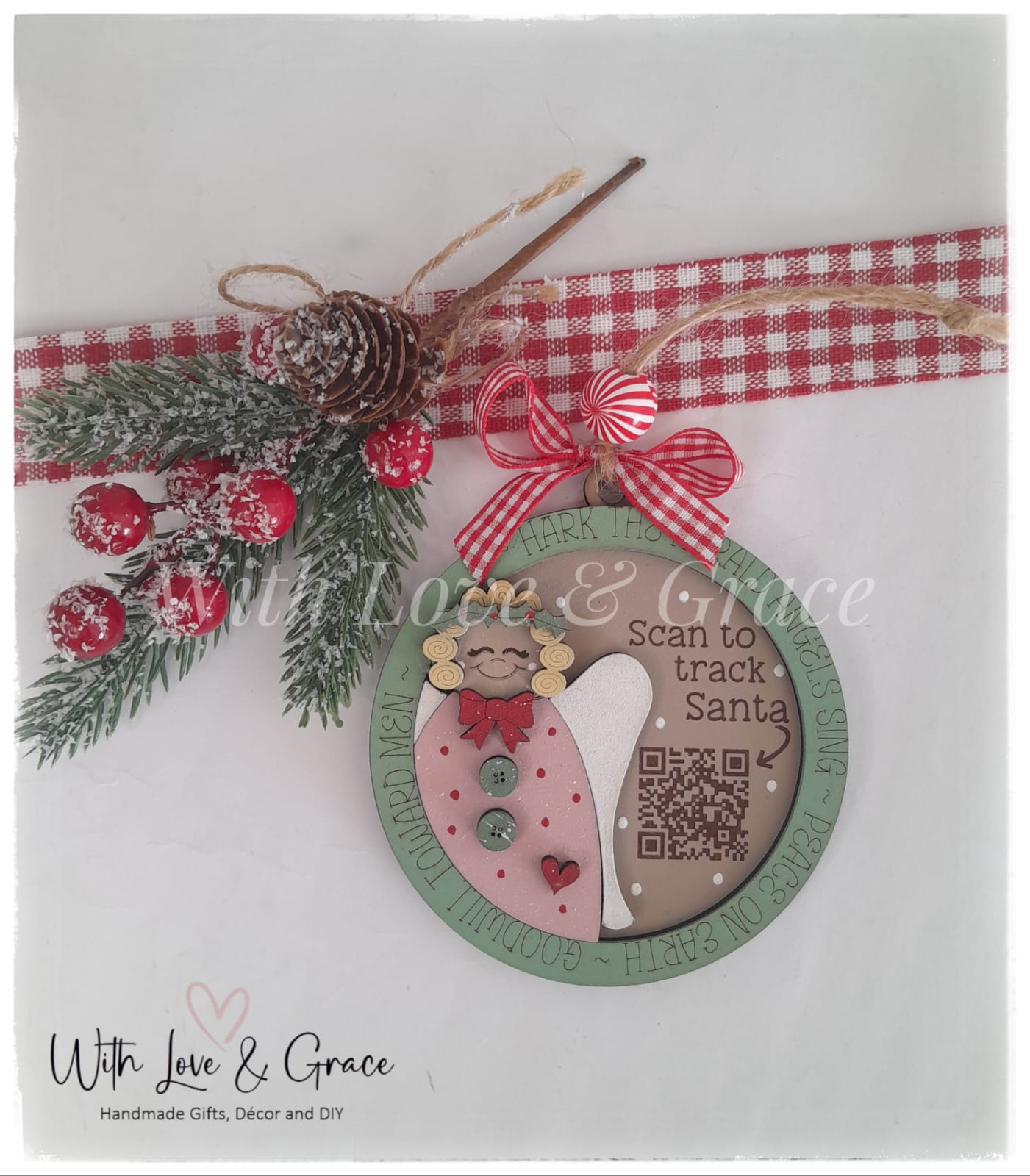 Santa Tracker Ornament - Angel