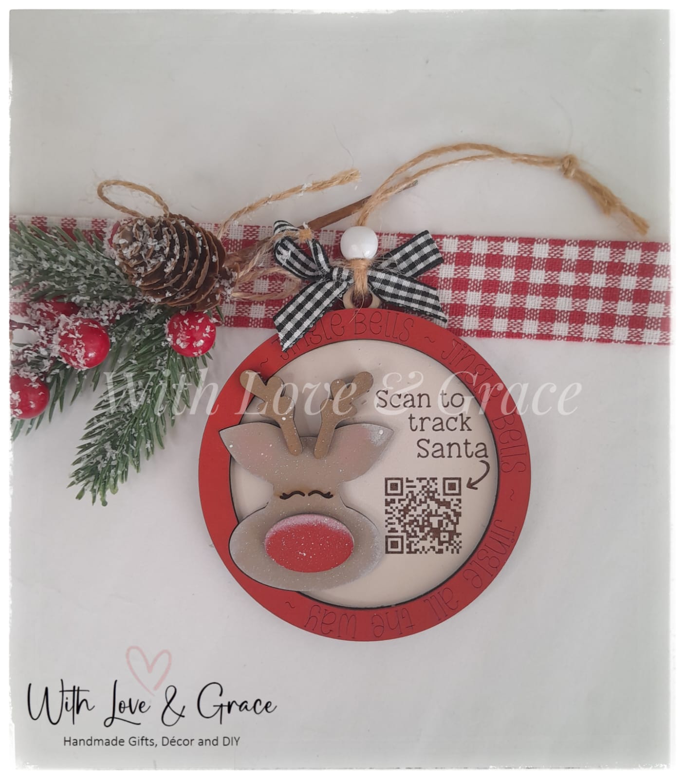 Santa Tracker Ornament - Reindeer