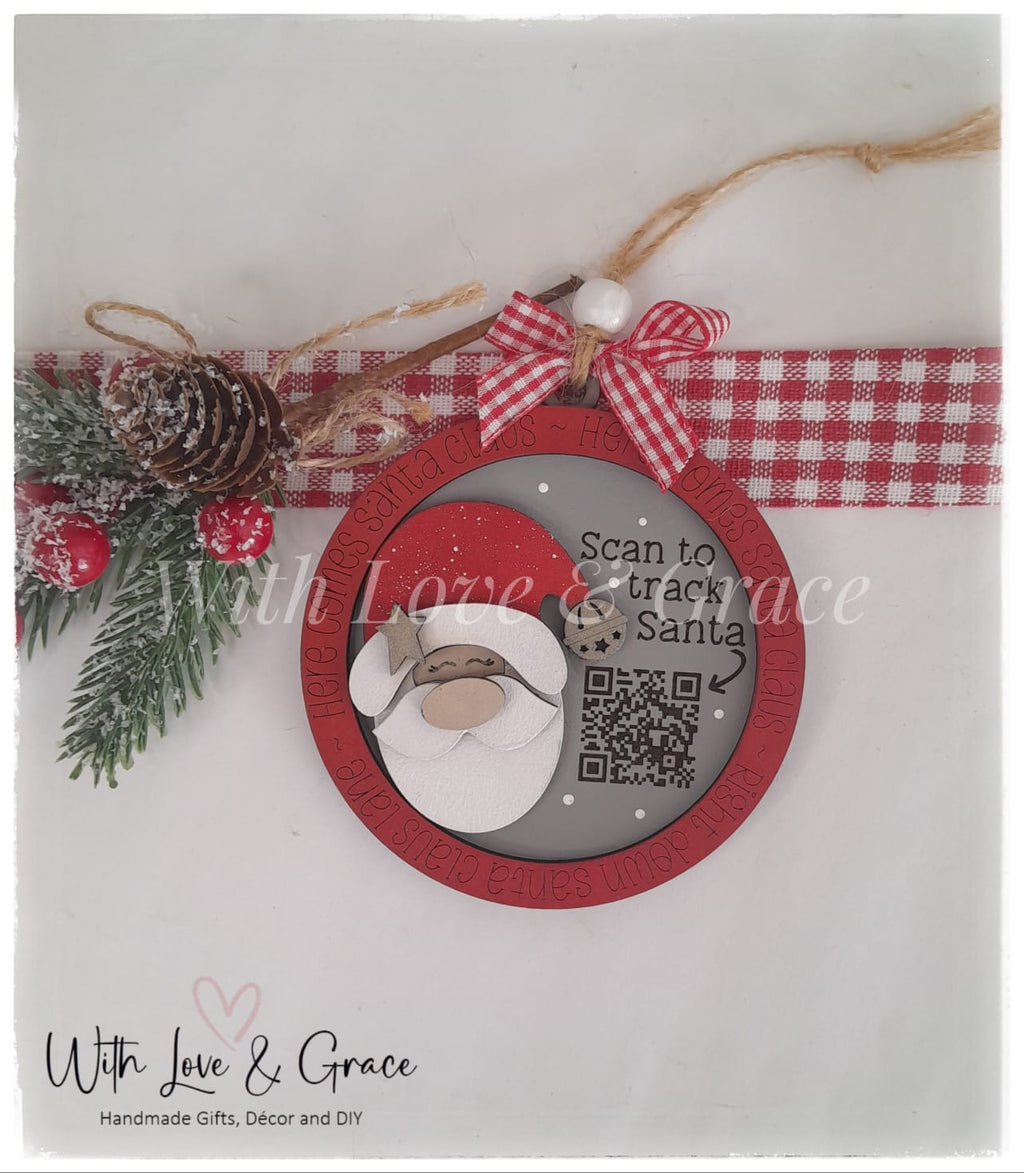 Santa Tracker Ornament - Santa