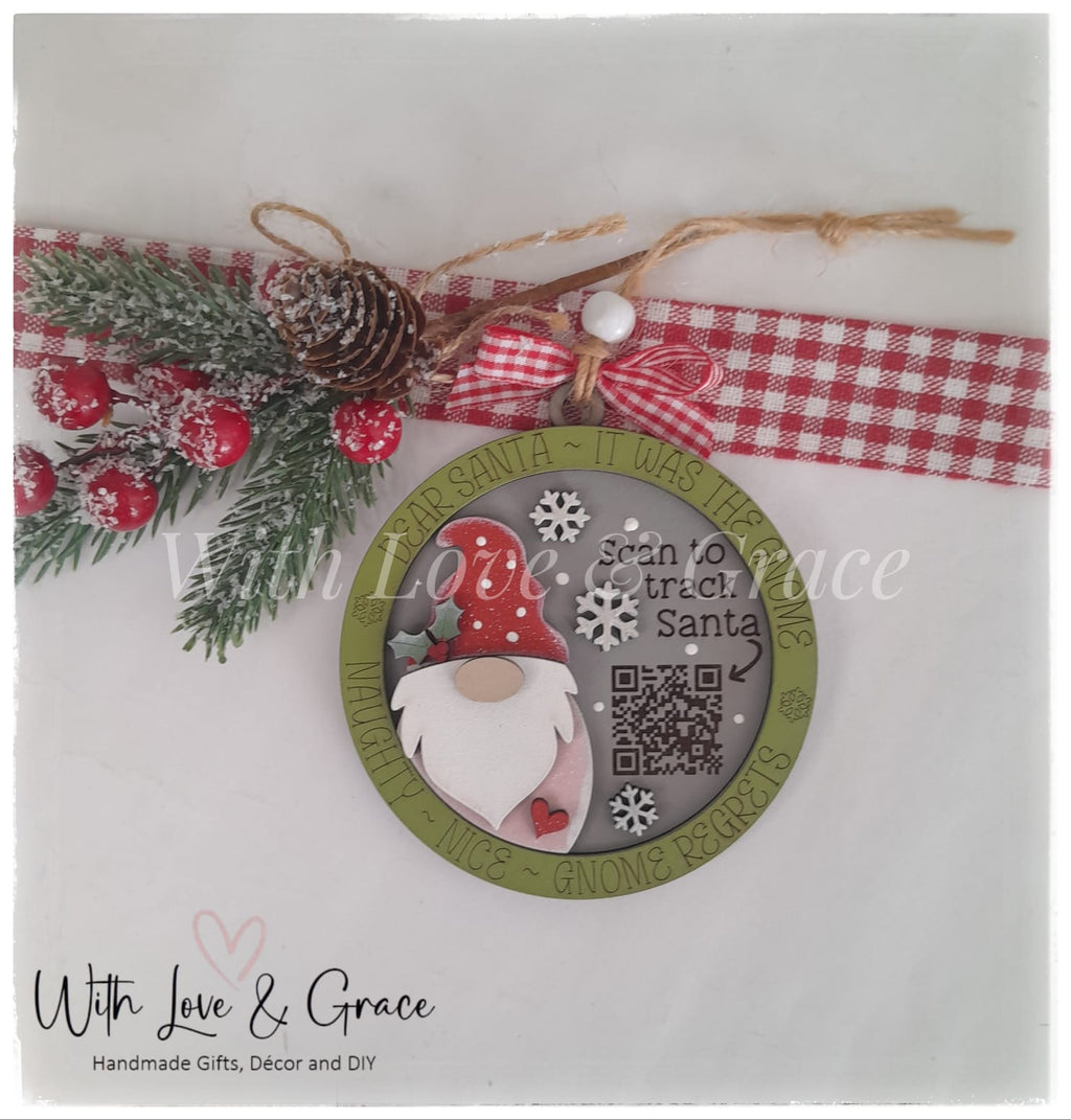 Santa Tracker Ornament - Gnome