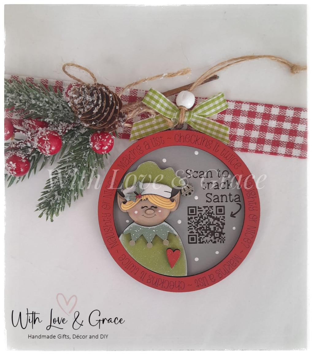 Santa Tracker Ornament - Elf