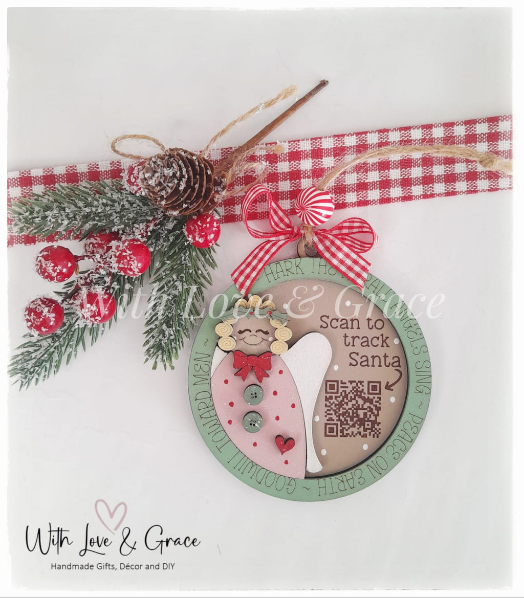 Santa Tracker Ornament - Angel