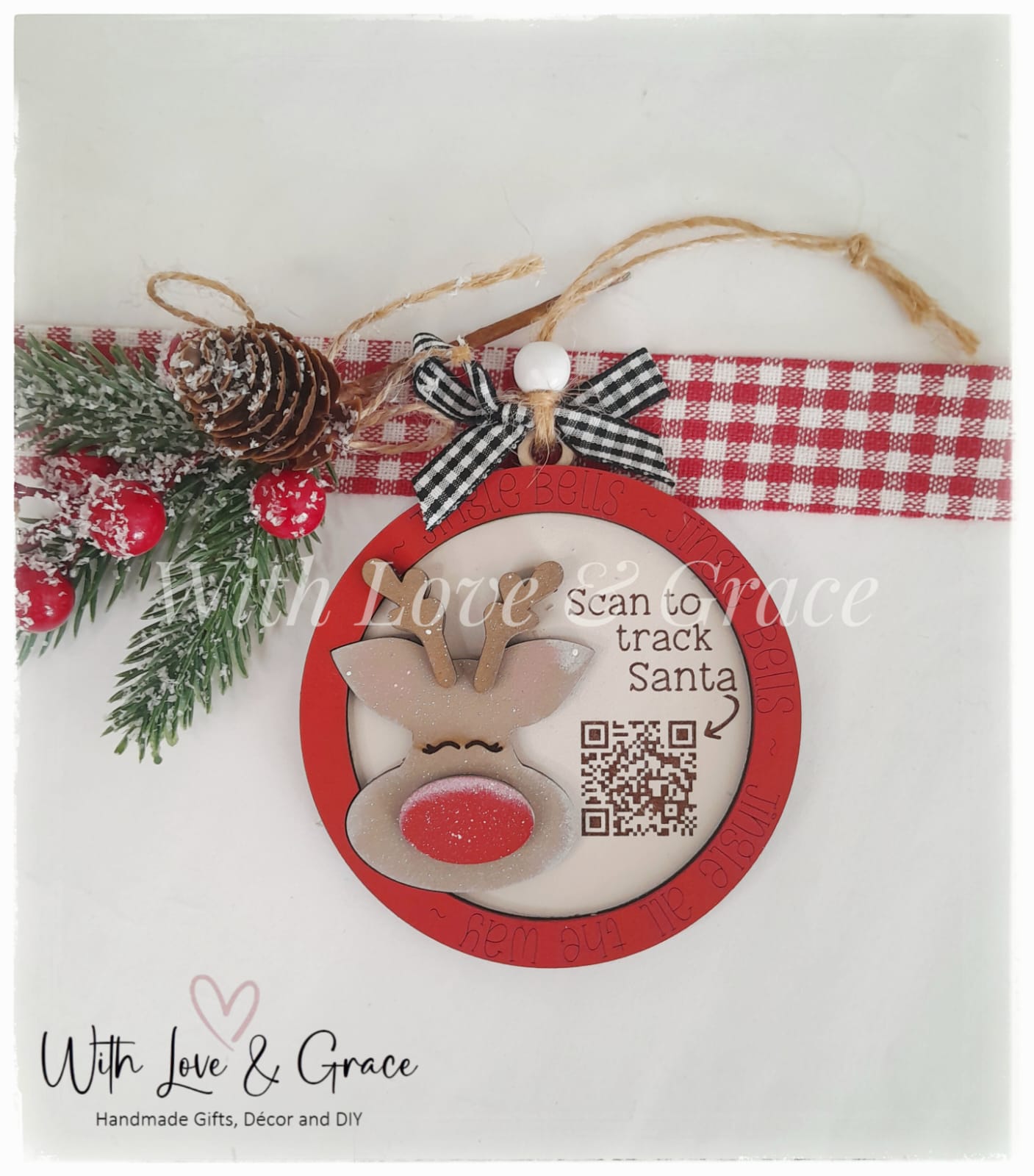 Santa Tracker Ornament - Reindeer