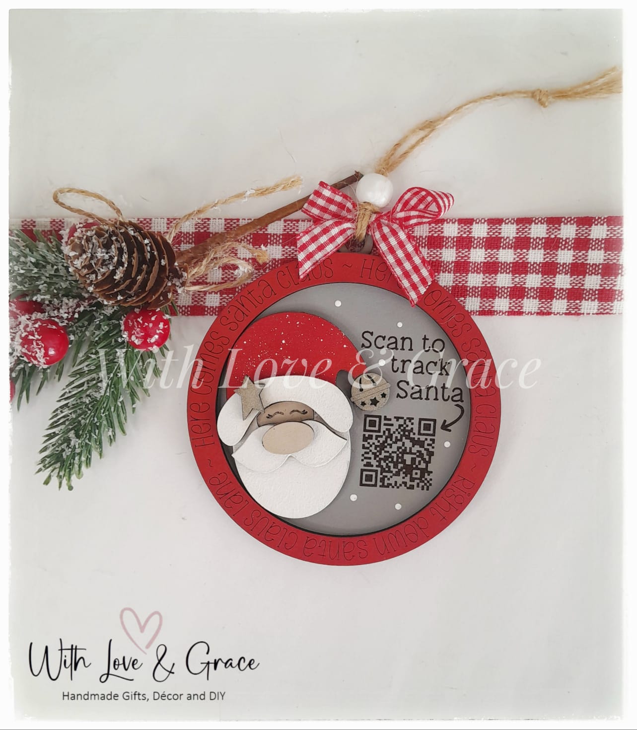 Santa Tracker Ornament - Santa