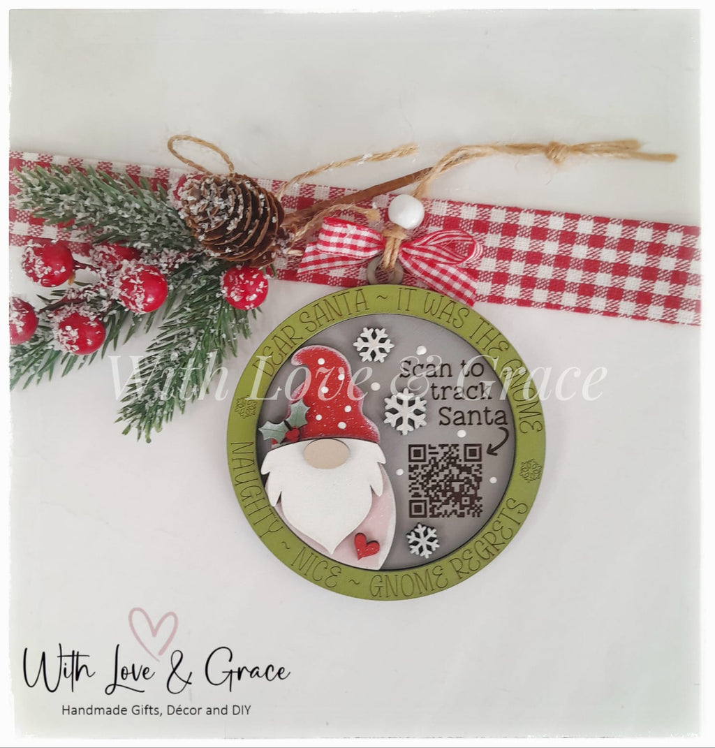 Santa Tracker Ornament - Gnome