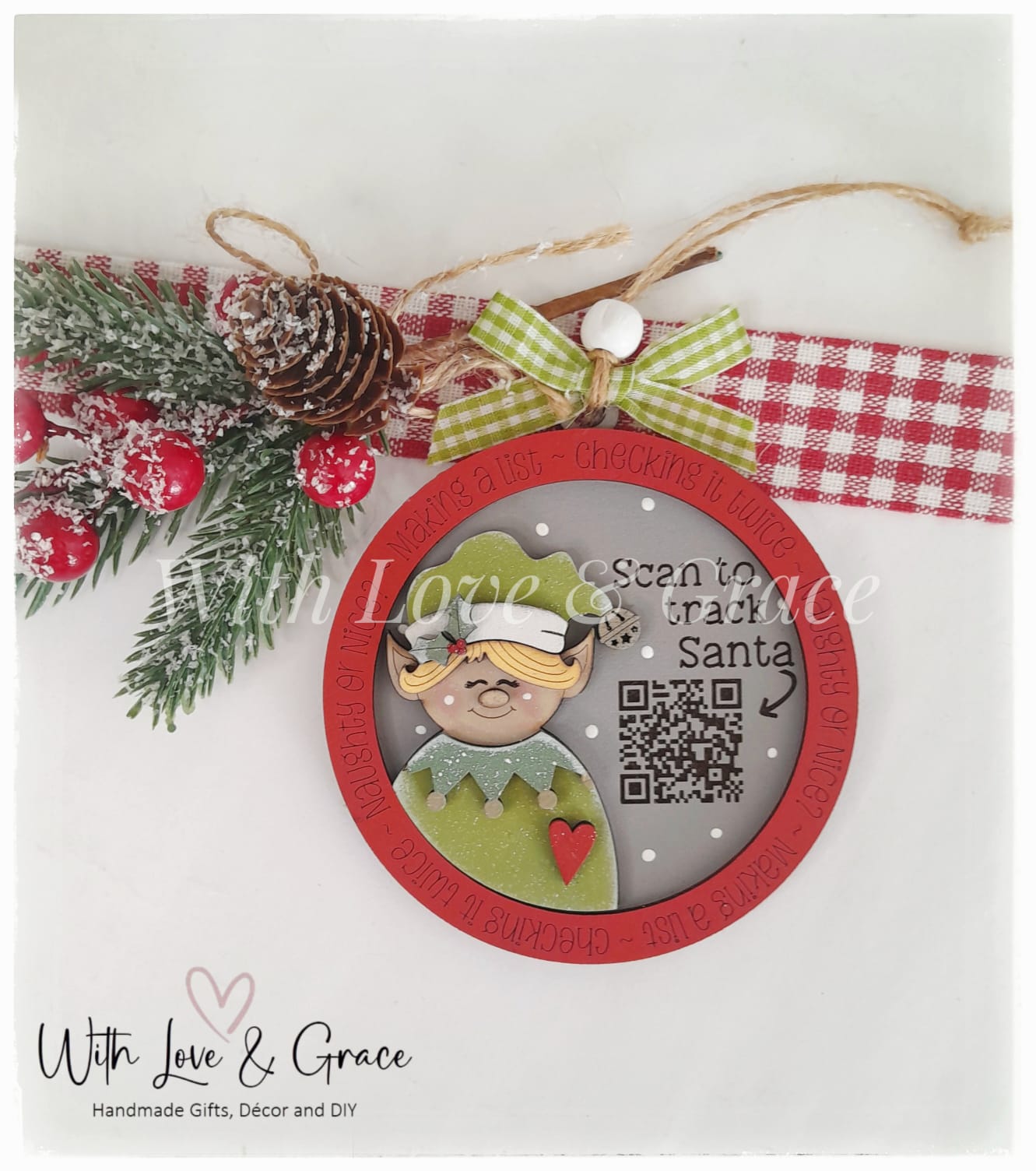 Santa Tracker Ornament - Elf