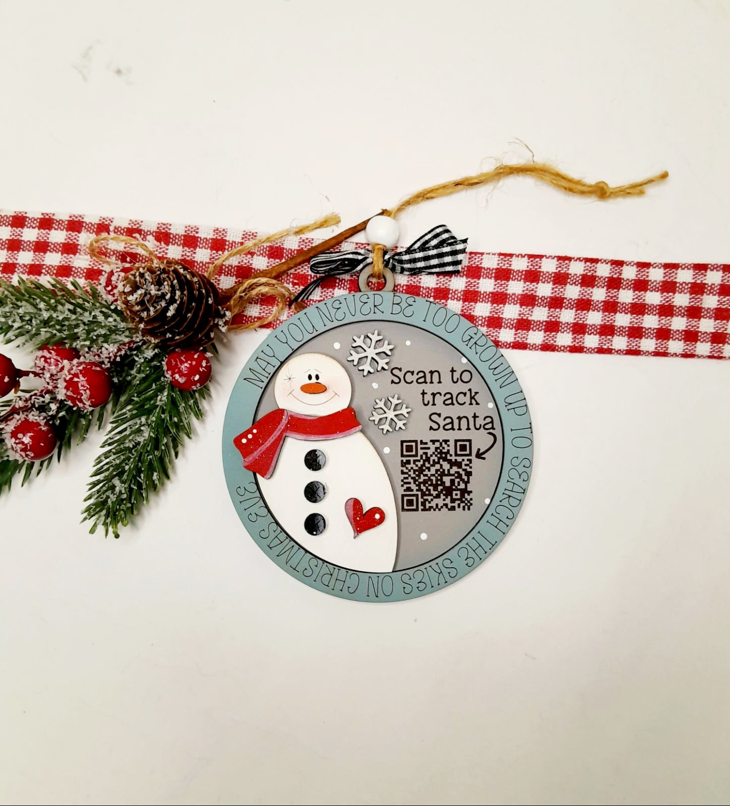 Santa Tracker Ornament - Snowman