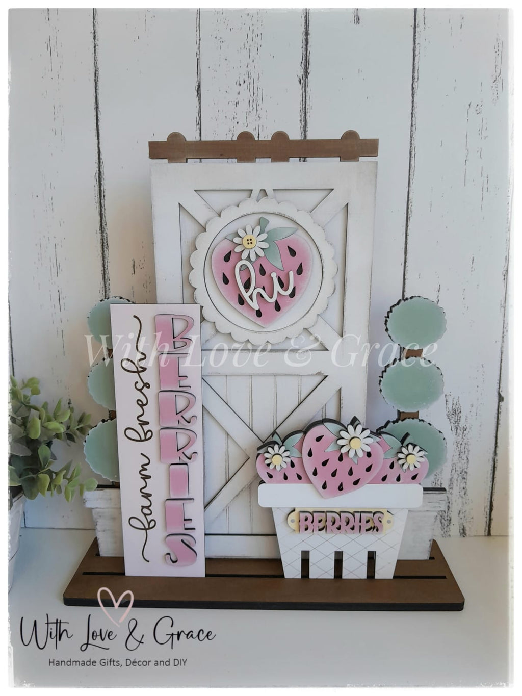 Barn Door with Stand White (Interchangeable)