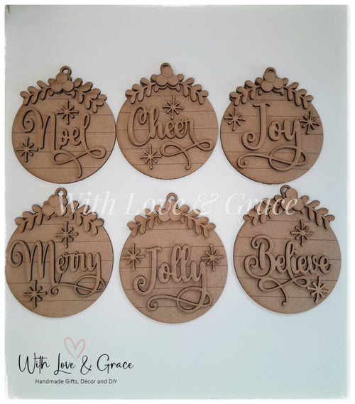 Classic Christmas Ornament Bundle - DIY Kit (Set of 6)