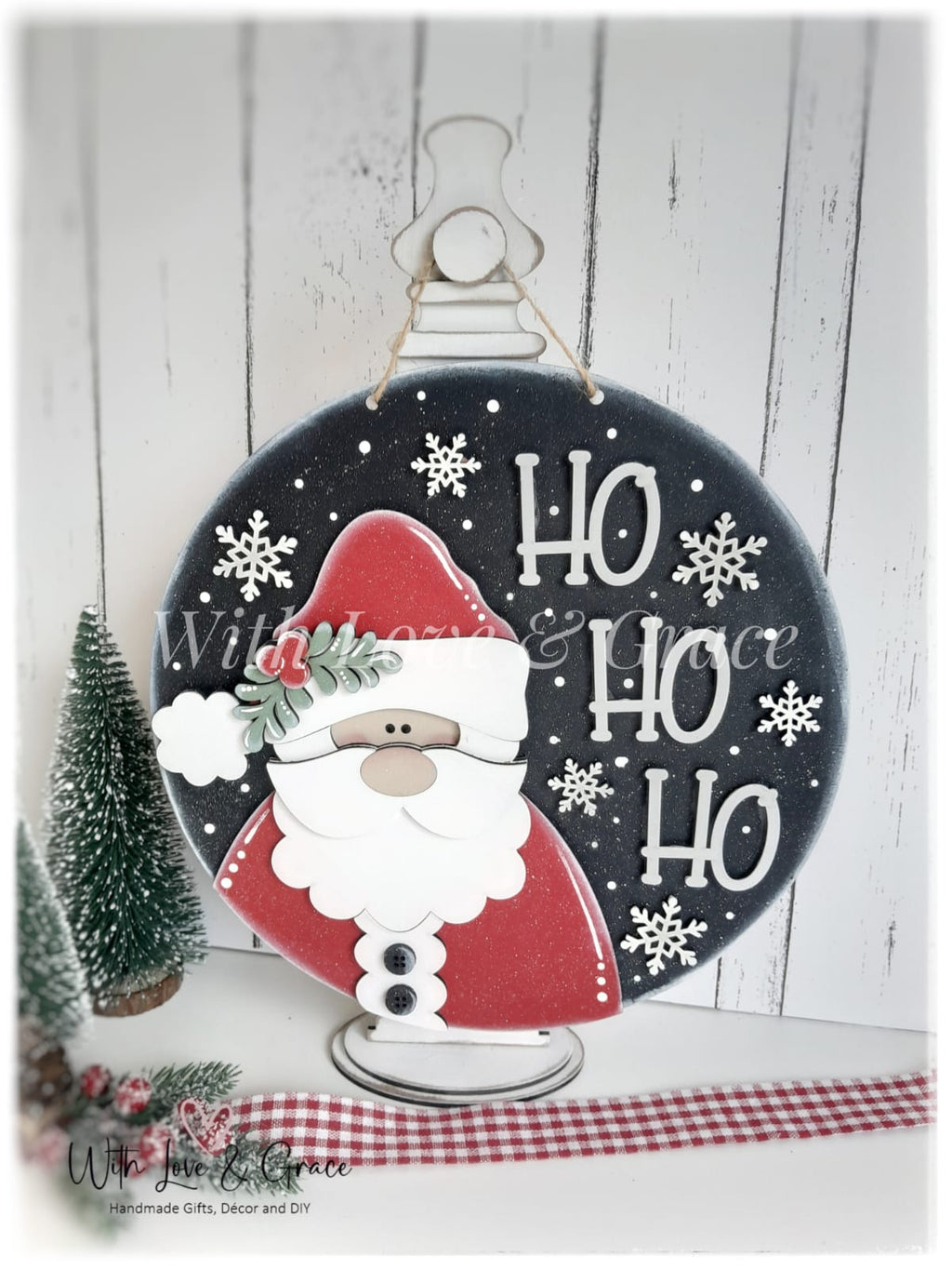 Door Hanger 25.4cm - Santa HO HO HO