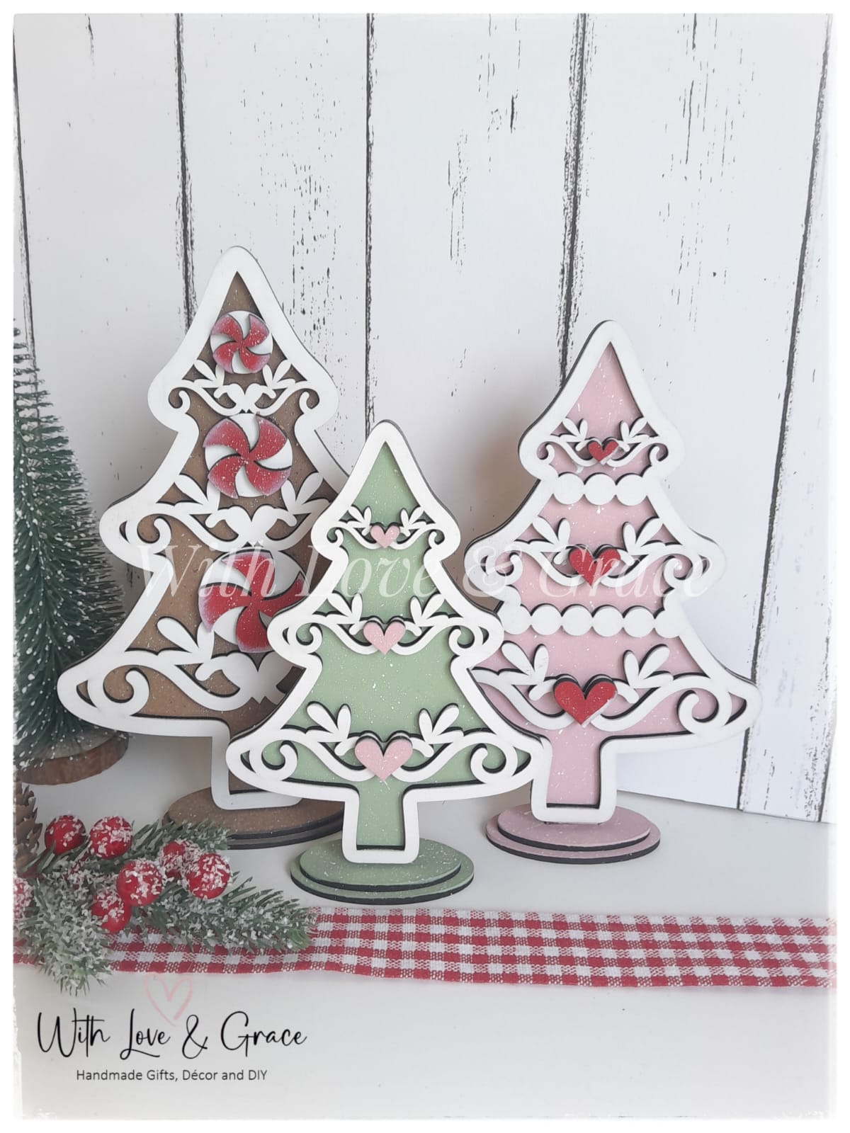 Gingerbread Christmas Tree Set of 3