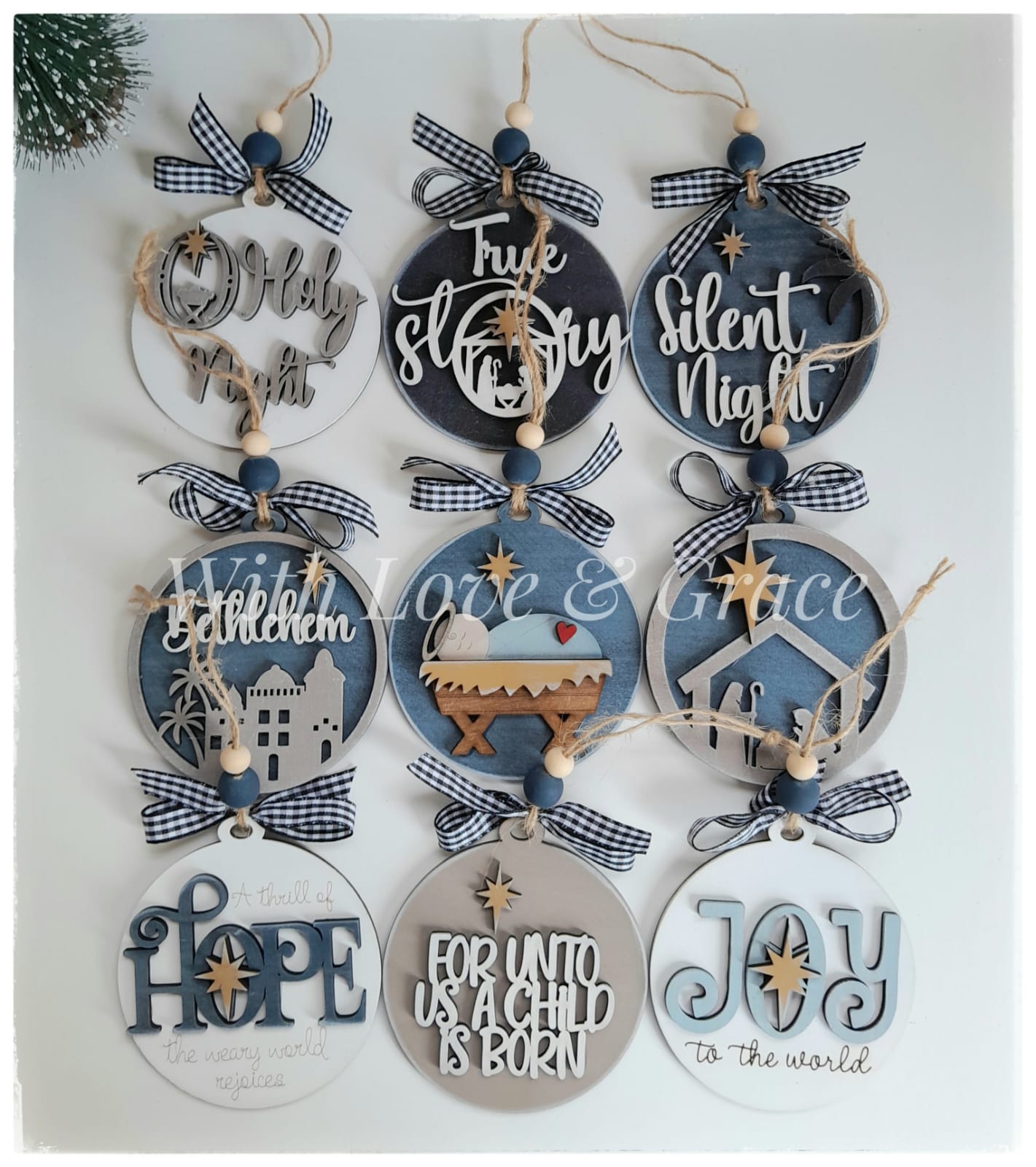 Nativity Scene Ornament Bundle 2 - DIY Kit (Set of 9)