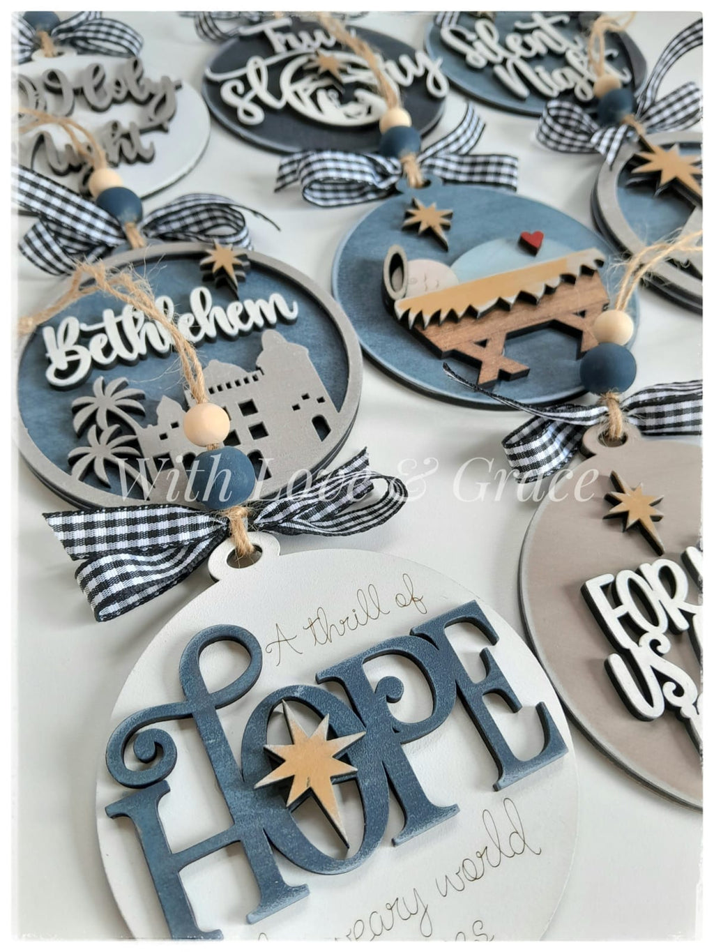 Nativity Scene Ornament Bundle 2 - DIY Kit (Set of 9)