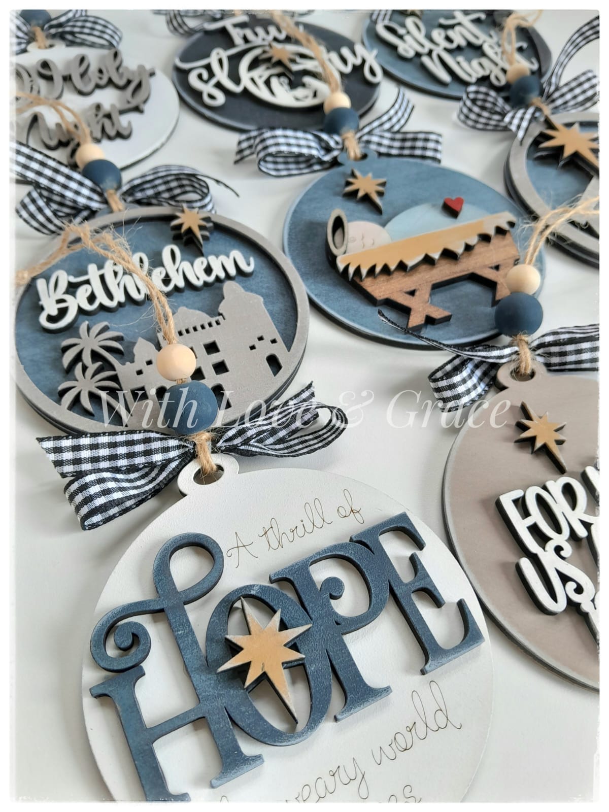 Nativity Scene Ornament Bundle 2 - DIY Kit (Set of 9)