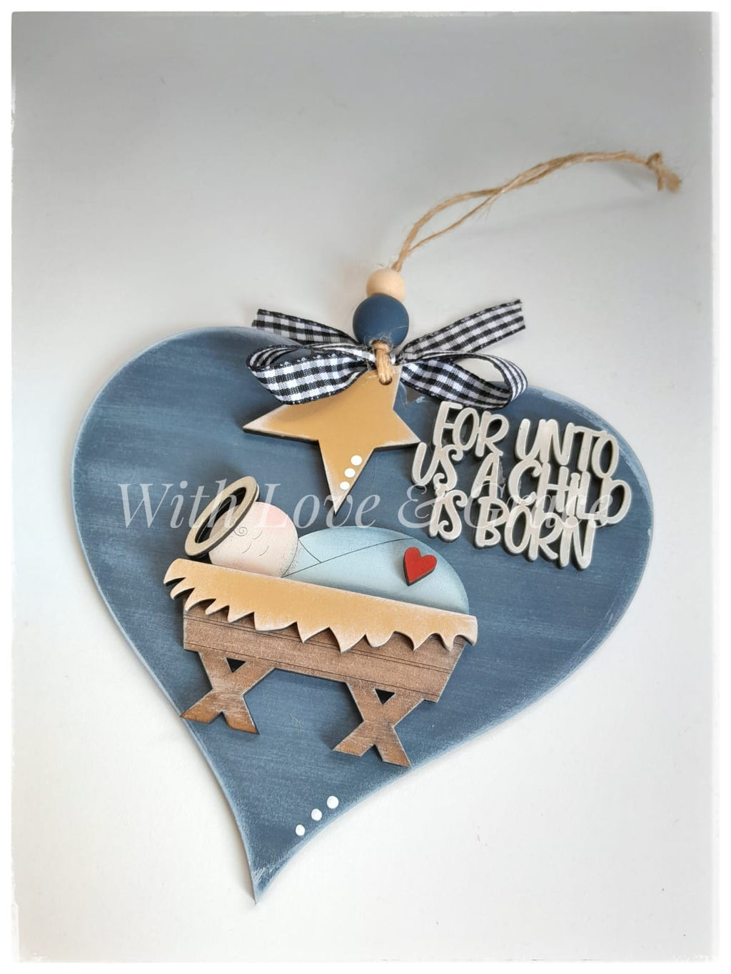 Nativity Heart Ornament