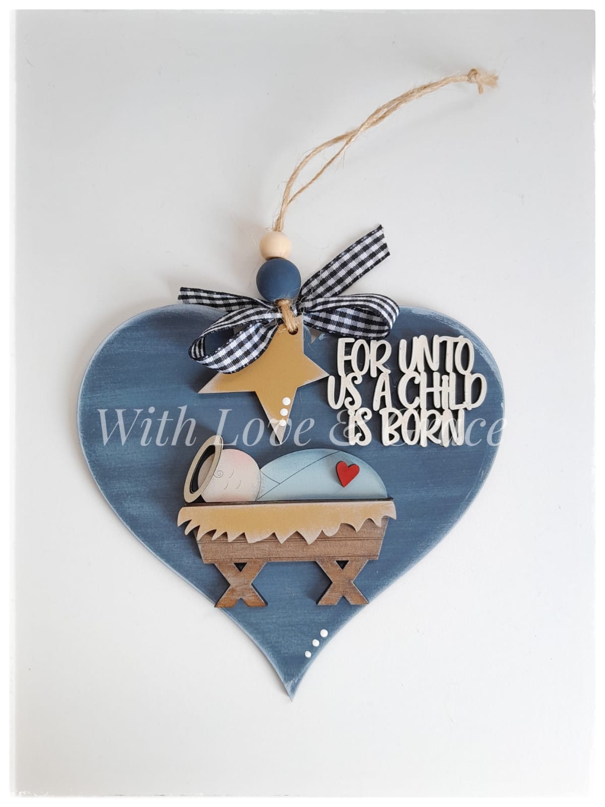 Nativity Heart Ornament