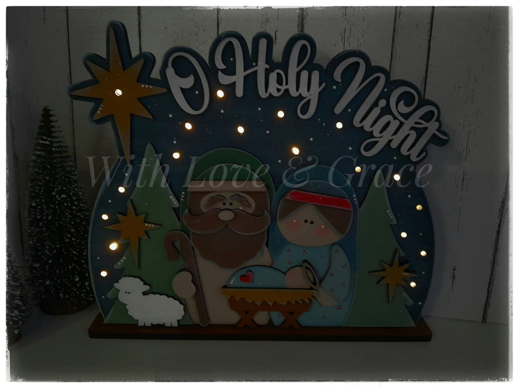 Nativity Light Up Shelf Sitter