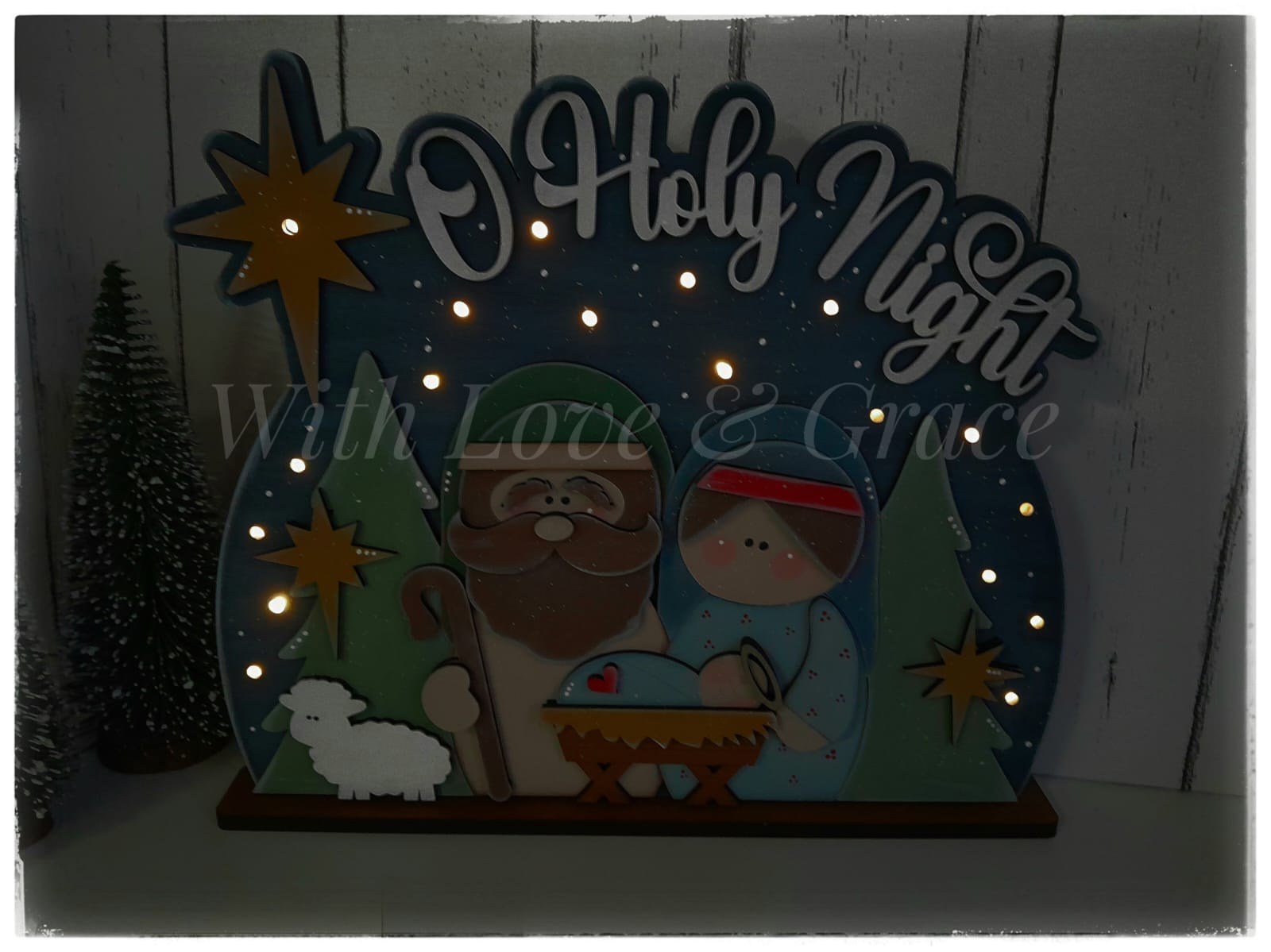Nativity Light Up Shelf Sitter