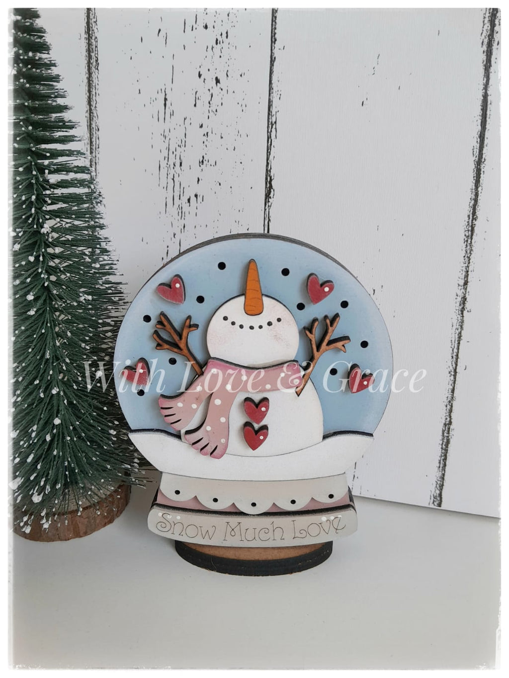 Mini Snow Globe Standing – Light Up Snow Much Love