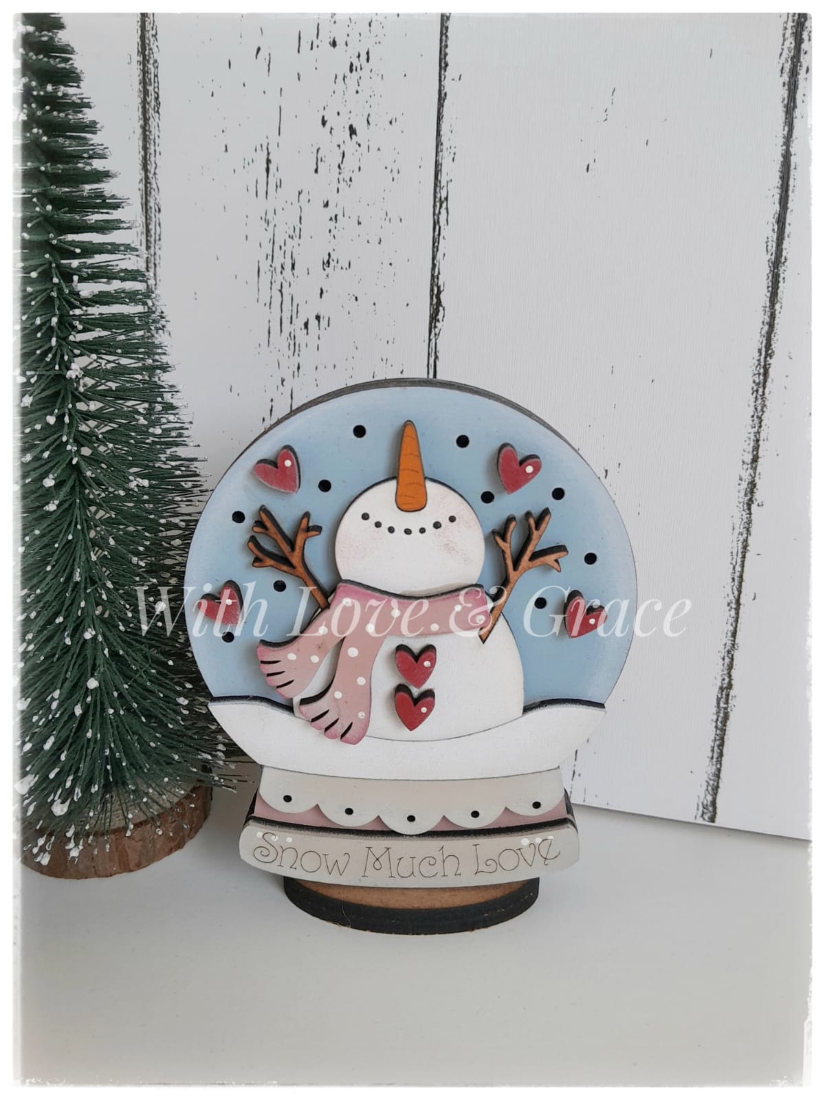 Mini Snow Globe Standing – Light Up Snow Much Love