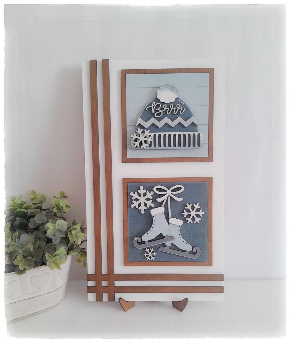 Decorative Frame (Double) with Easel Stand (10.8cm insert)