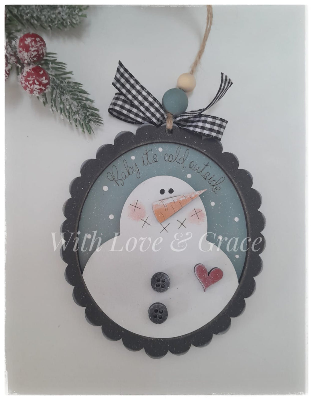Baby Its Cold Outside Snowman Ornament