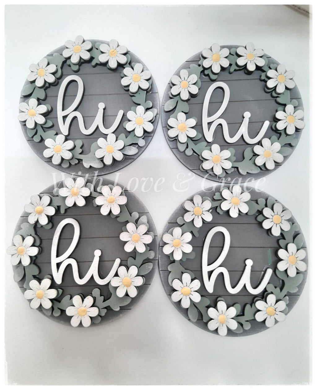 Interchangeable Round Single - Daisies