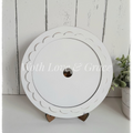 Round Scalloped Frame with Easel Stand (15cm insert)