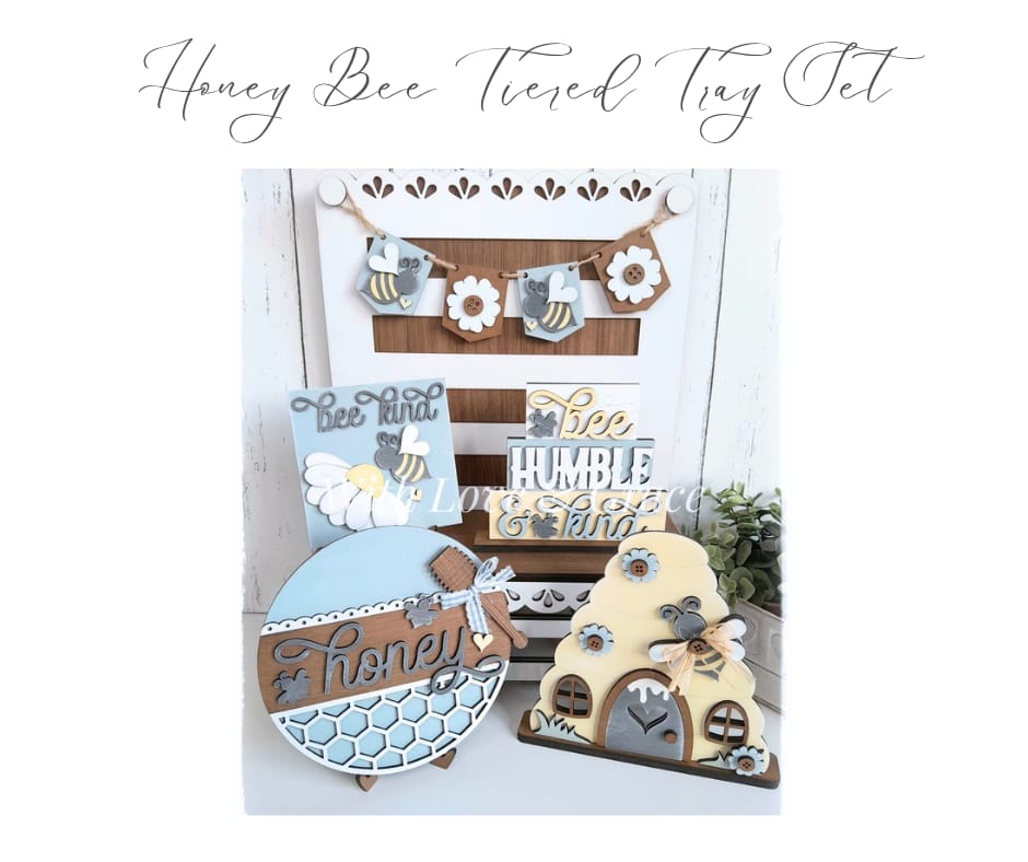Honey Bee Tiered Tray Set