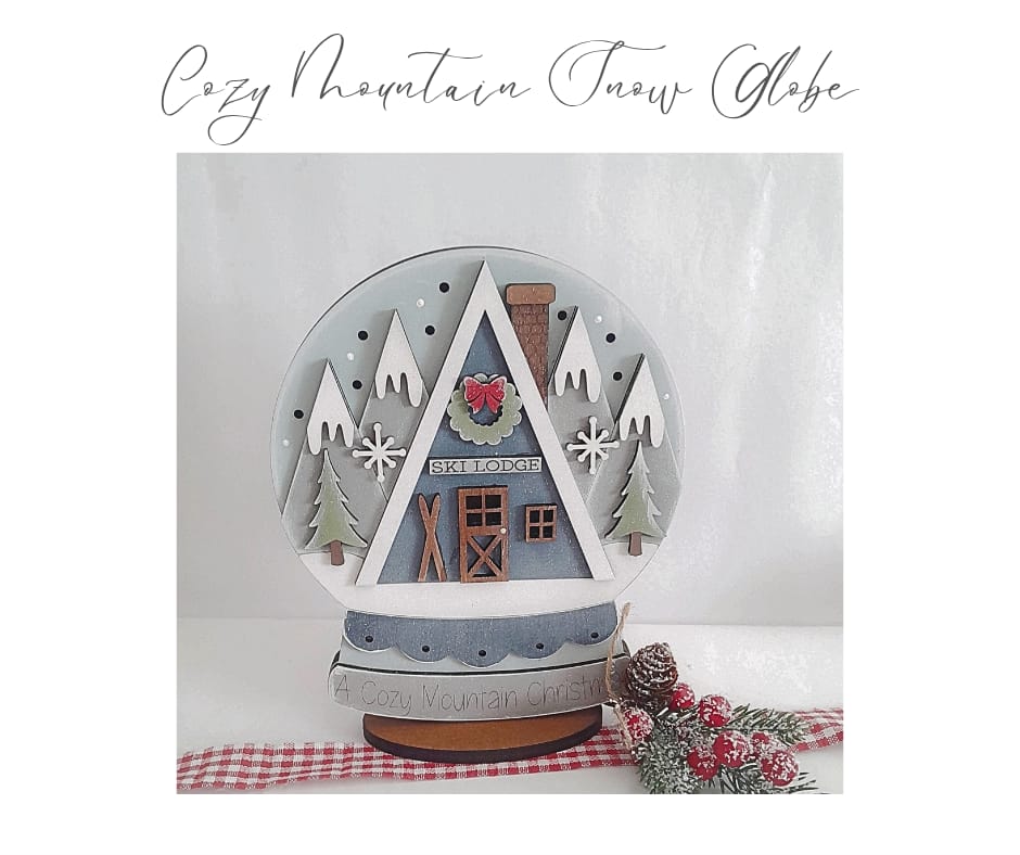 Cozy Mountain Lodge Snow Globe
