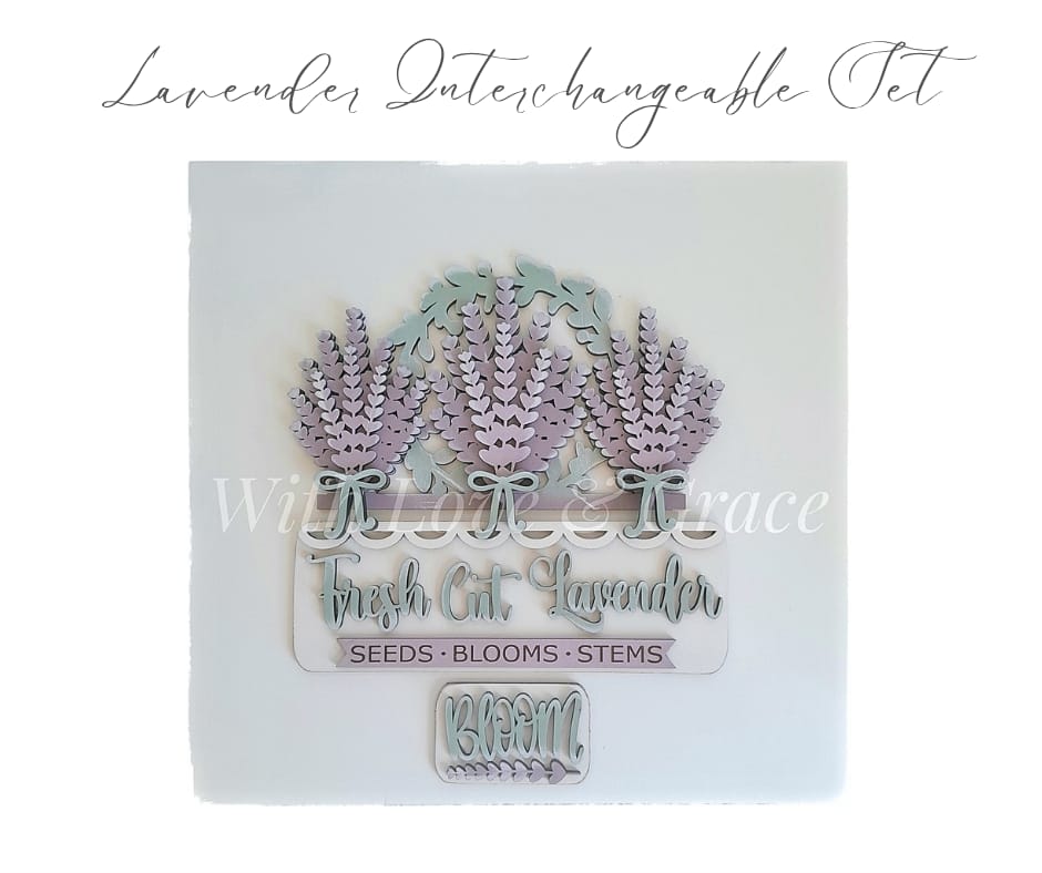 Lavender Interchangeable Insert for Truck / Basket / Bread Board / Camper