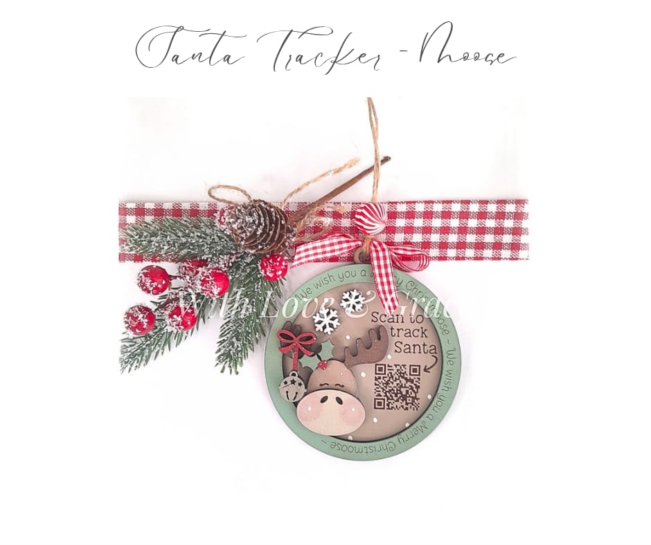 Santa Tracker Ornament - Moose