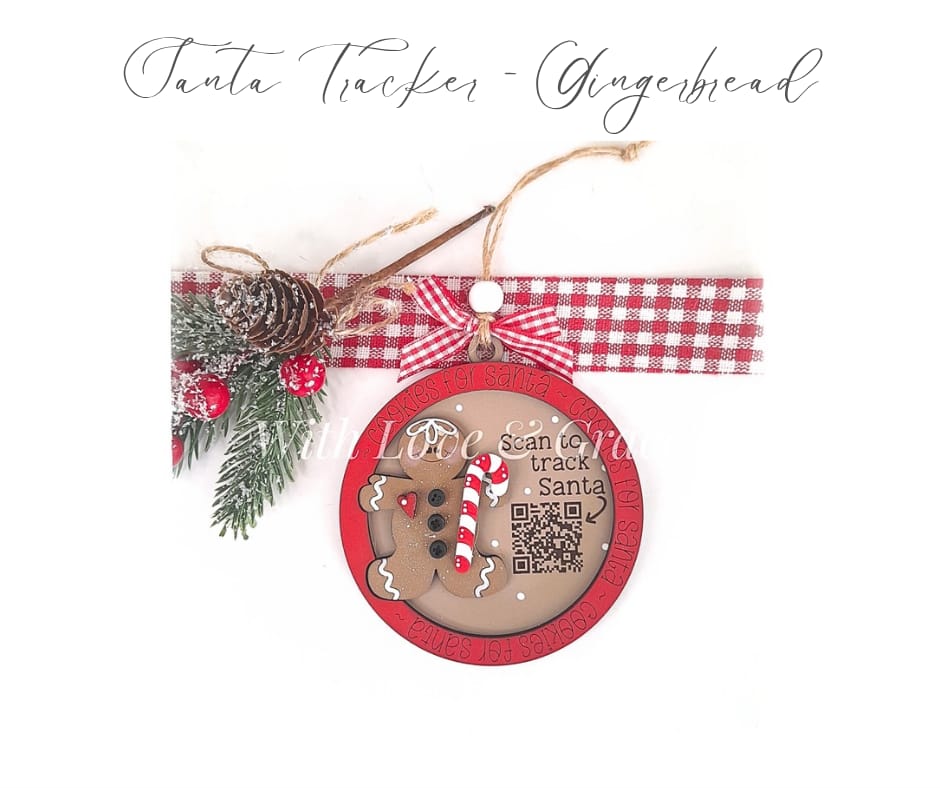 Santa Tracker Ornament - Gingerbread