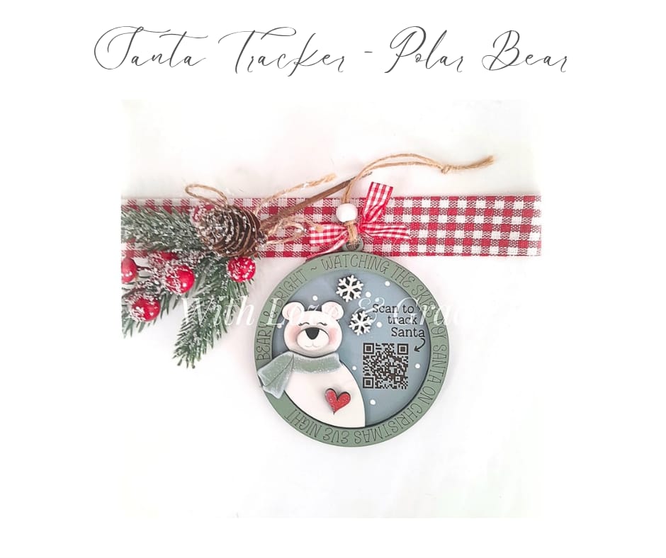 Santa Tracker Ornament - Polar Bear
