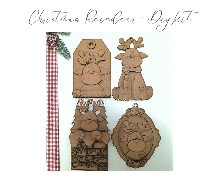 Deer Ornament Bundle - DIY Kit (Set of 4)