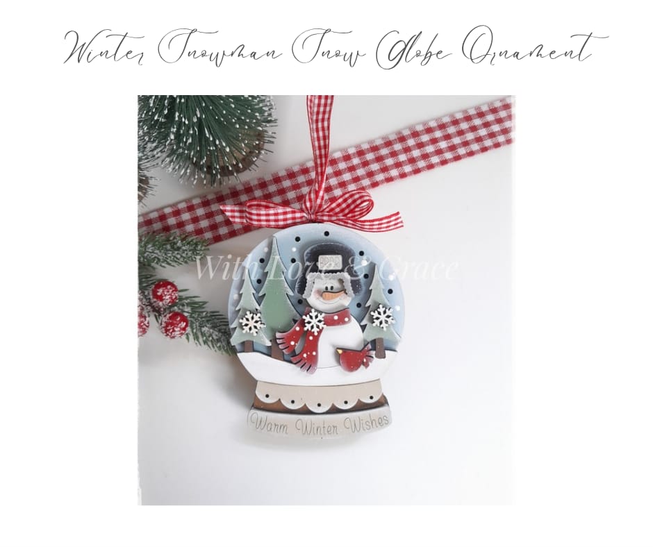 Snow Globe Ornament – Light Up Winter Snowman