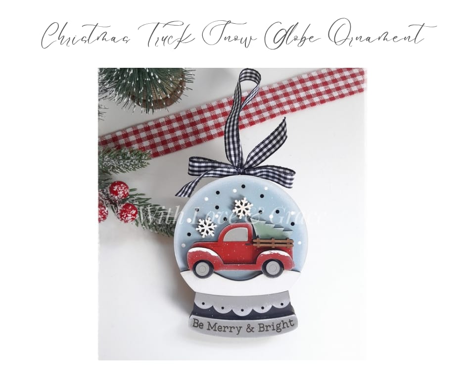 Snow Globe Ornament – Light Up Christmas Truck