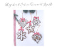 Gingerbread Cookie Christmas Ornament Bundle - Painted (Set of 5)